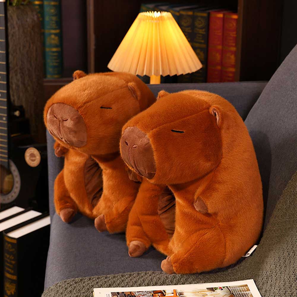 Capybara Hausschuhe, Süße Capybara Plüsch Warme Tier Hausschuhe