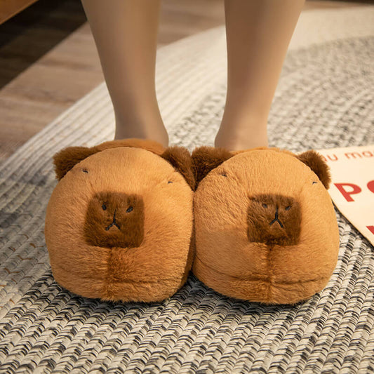 Kawaii Capybara Slippers Winter Indoor Home Shoes toy triver