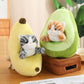 Kawaii Cat in Fruit Plush Toy-Quirky Fruit & Pet Fusion for Decor toy triver