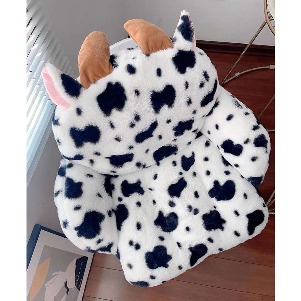 Cute Cow Seat Cushion Pet Mat Toy Triver