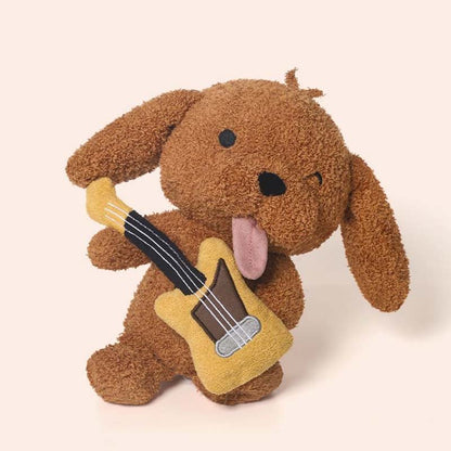 Kawaii Dog Plush Toy with Guitar