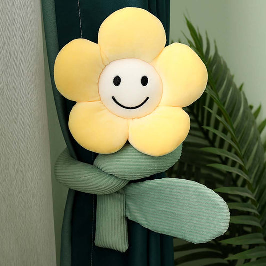 Smile Daisy Flower Bendable Curtain Buckle Plush Toy toy triver