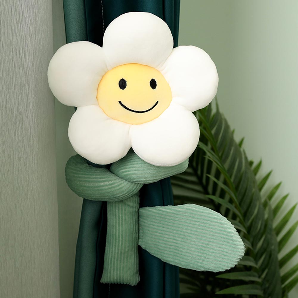 Smile Daisy Flower Bendable Curtain Buckle Plush Toy toy triver
