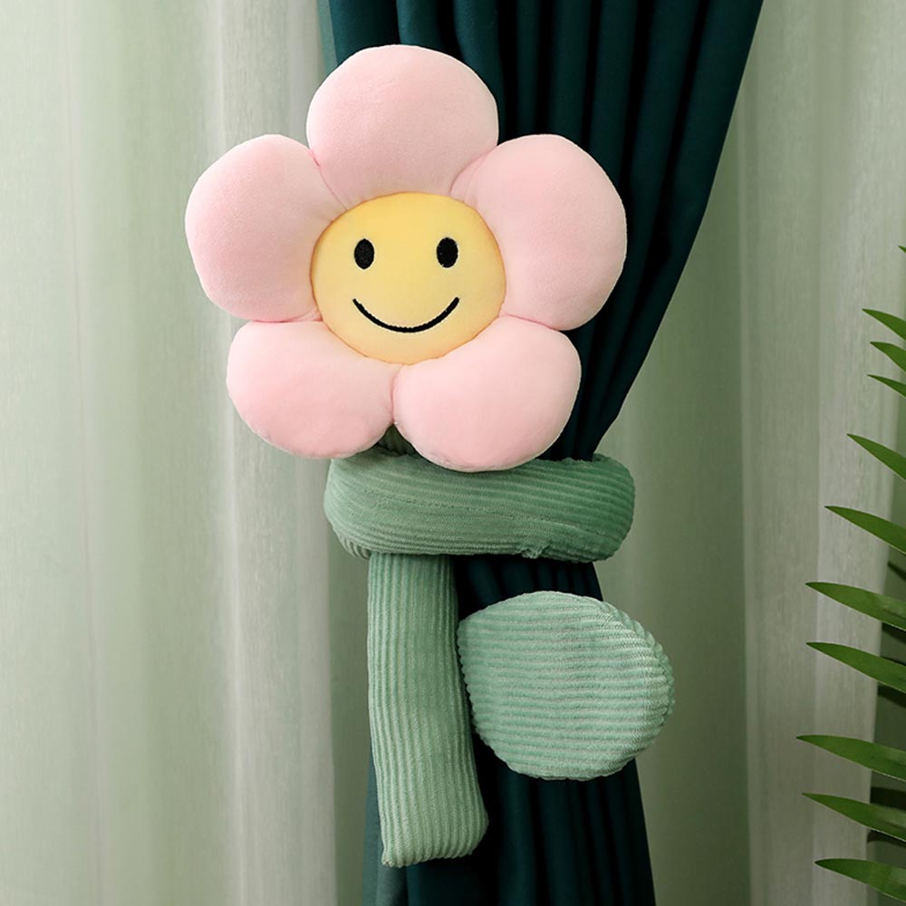 Smile Daisy Flower Bendable Curtain Buckle Plush Toy toy triver