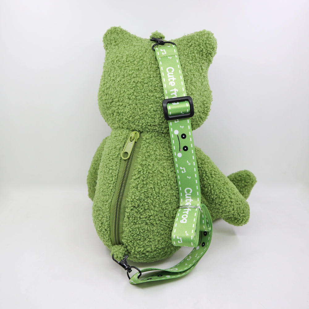Kawaii Frog CrossBody Shoulder Bag Coin Purse Wallet Pouch Plush Toy toy triver