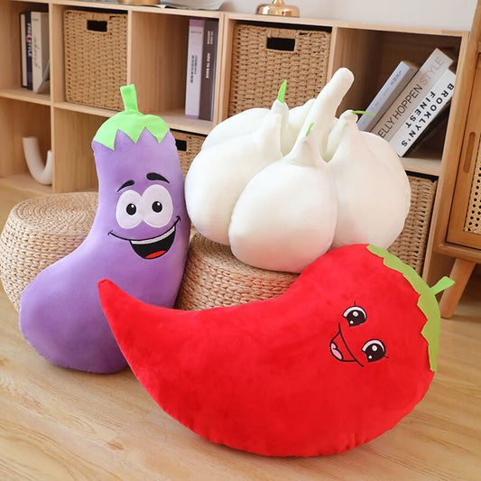 Kawaii Garlic Eggplant Red Pepper Chilli Plush Toy toy triver