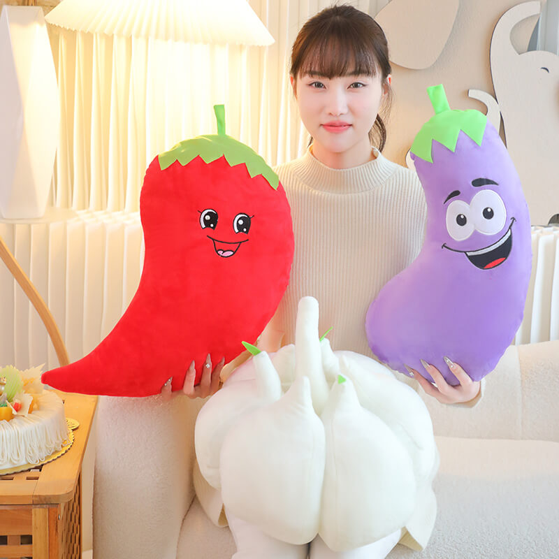 Kawaii Garlic Eggplant Red Pepper Chilli Plush Toy toy triver