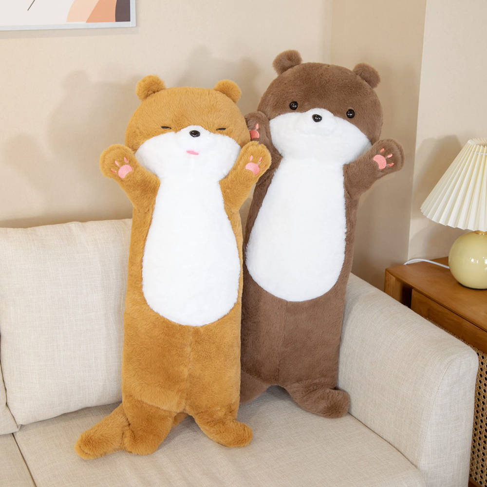 Kawaii Otter Plush Toy Stuffed Animal Bolster Pillow Toy Triver