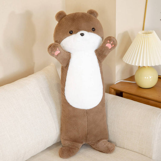 Kawaii Otter Plush Toy Stuffed Animal Bolster Pillow Toy Triver
