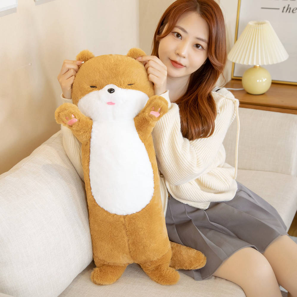 Kawaii Otter Plush Toy Stuffed Animal Bolster Pillow Toy Triver