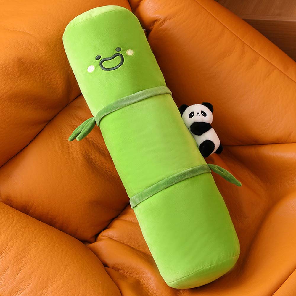 Kawaii Panda Bamboo Bolster Pillow Plush Toy toy triver