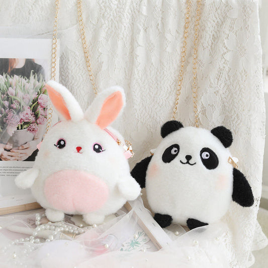 Kawaii Panda Bunny CrossBody Shoulder Bag Pouch Wallet Purse toy triver