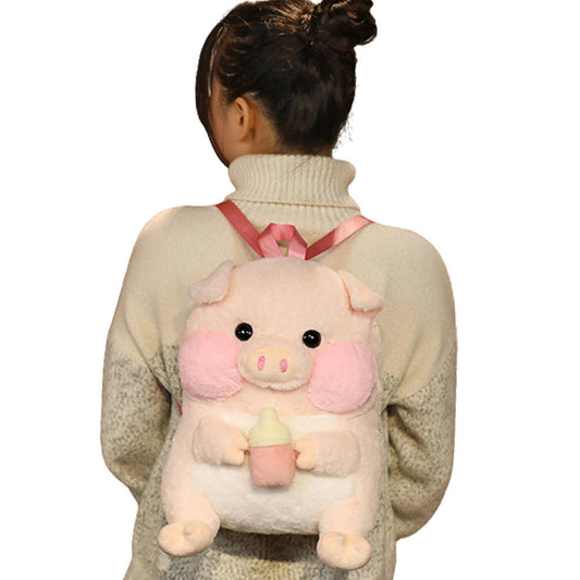 Kawaii Pink Pig Shoulder Backpack School Bag toy triver