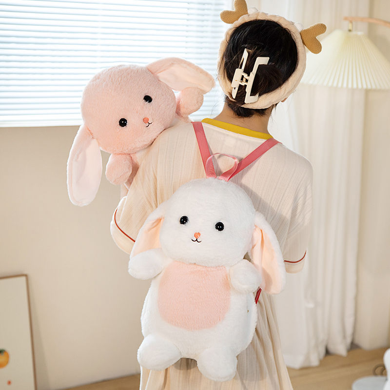 Rabbit Bunny Shoulder Backpack School Bag Plush Toy toy triver