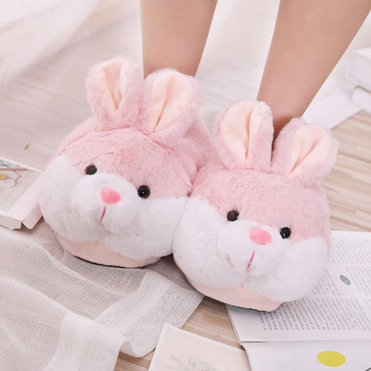 Kawaii Pink Rabbit Bunny Slippers Winter Indoor Shoes toy triver