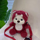 Kawaii Red Bear Crossboby Shoulder Plush Bag Toy Triver