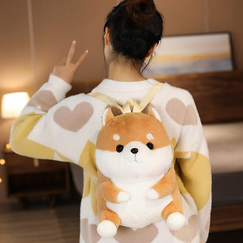 Kawaii Shiba Inu Backpack School Bag Plush Toys toy triver