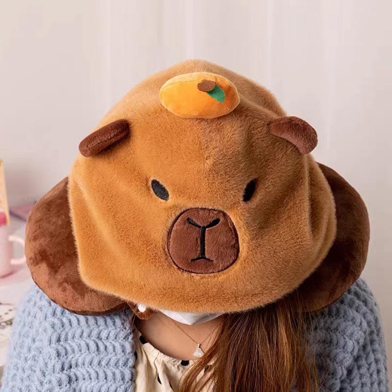 Kawaii U-Shaped Capybara Travel Neck Pillow Plush Toy Triver