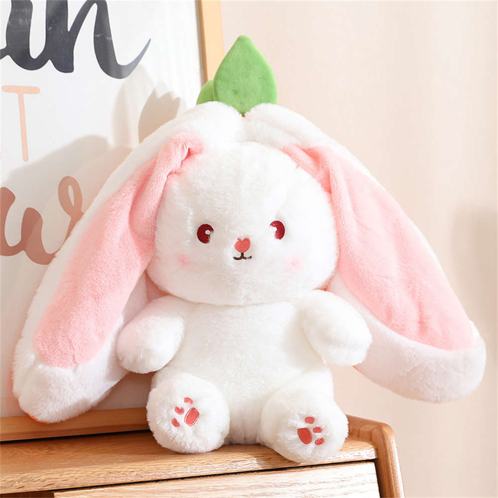 Reversible Strawberry Carrot Bunny Plush Toys Rabbit Easter Gifts toy triver