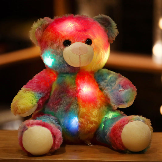 Teddy Bear LED Light-up Toys Luminous Glow Light Plush Toys toy triver