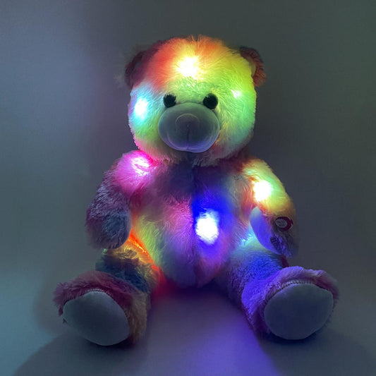Teddy Bear LED Light-up Toys Luminous Glow Light Plush Toys toy triver