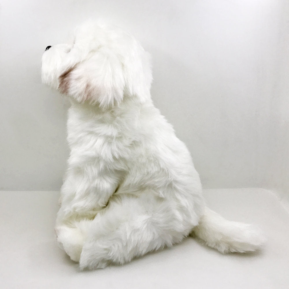 Realistic Maltese Stuffed Animal Plush Toy Stuffed Maltese Dog toy triver