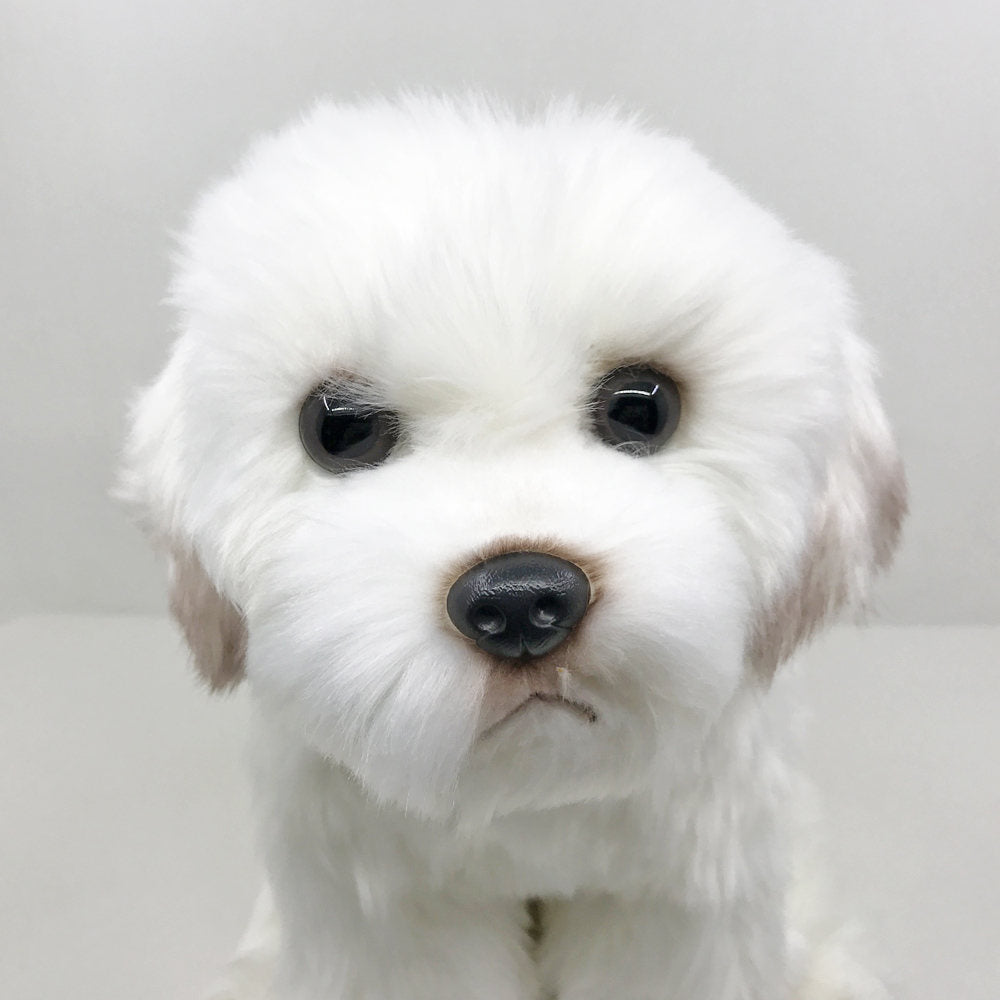 Realistic Maltese Stuffed Animal Plush Toy Stuffed Maltese Dog toy triver