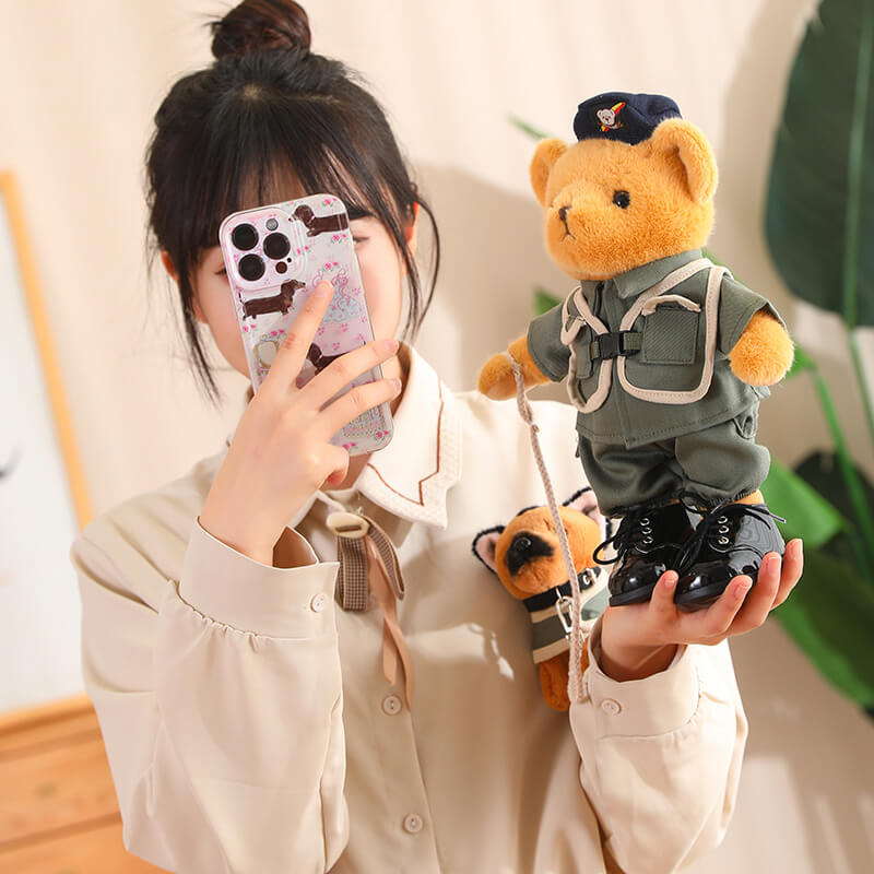 Military Police Fireman Teddy Bear Plush Toy toy triver