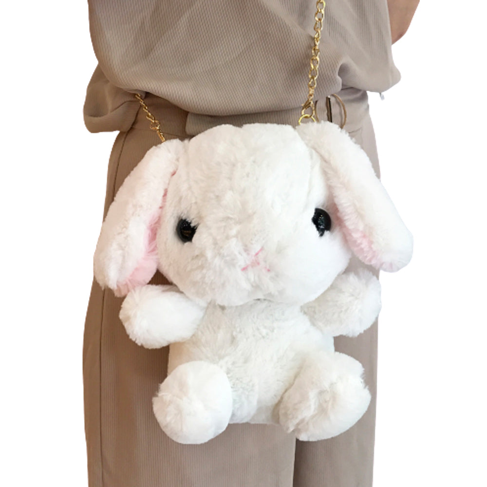 Mini Cute Bunny Crossbody Shoulder Plush Bag toy triver