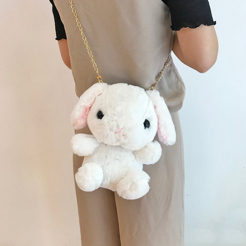 Mini Cute Bunny Crossbody Shoulder Plush Bag toy triver