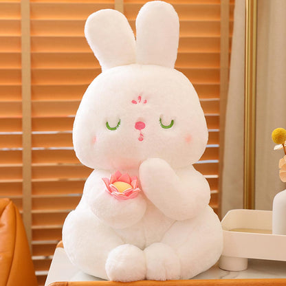 Namaste Lotus Bunny Stuffed Animal Plush toy triver