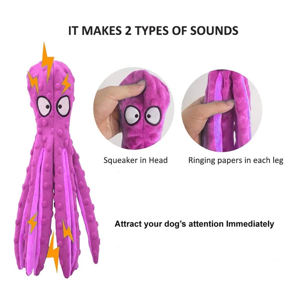 Squeaky Octopus Plush Dog Toys Toy Triver