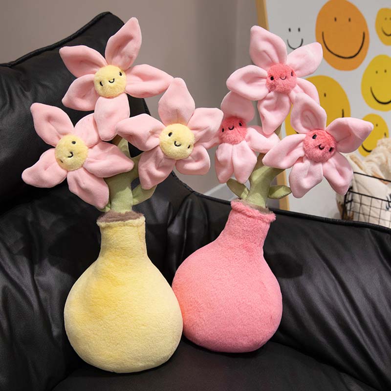 Peach Blossom Flower Pot Plush Toy toy triver