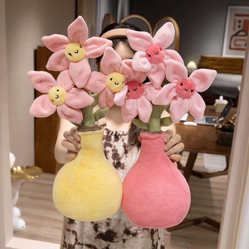 Peach Blossom Flower Pot Plush Toy toy triver