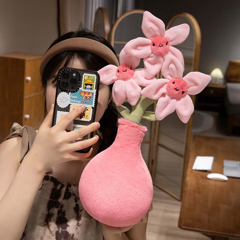 Peach Blossom Flower Pot Plush Toy toy triver