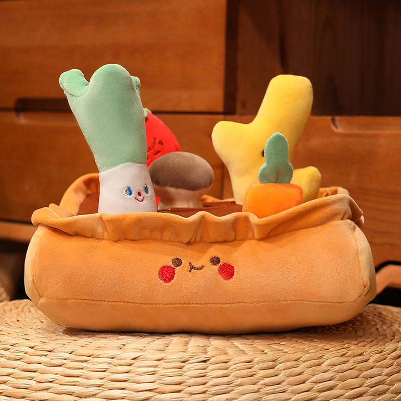 Kawaii Pull Vegetables Pets Dog Cat Chew Plush Toy toy triver