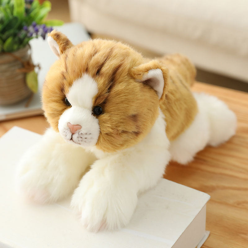 Realistic Cute Orange Cat Plush Toy toy triver