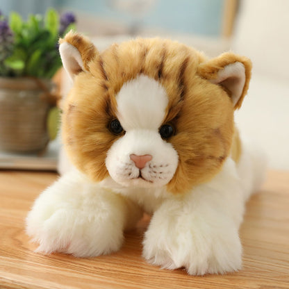 Realistic Cute Orange Cat Plush Toy toy triver