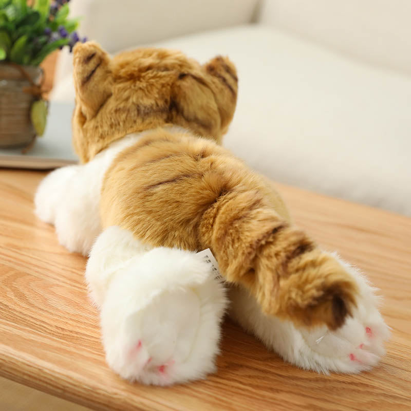 Realistic Cute Orange Cat Plush Toy toy triver