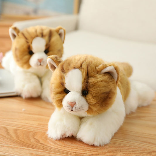 Realistic Cute Orange Cat Plush Toy toy triver
