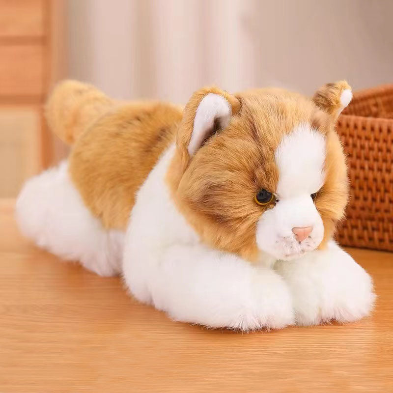 Realistic Cute Orange Cat Plush Toy toy triver