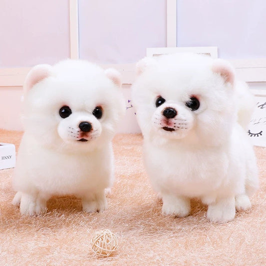 Realistic Pomeranian Plush Toy Stuffed Doll toy triver
