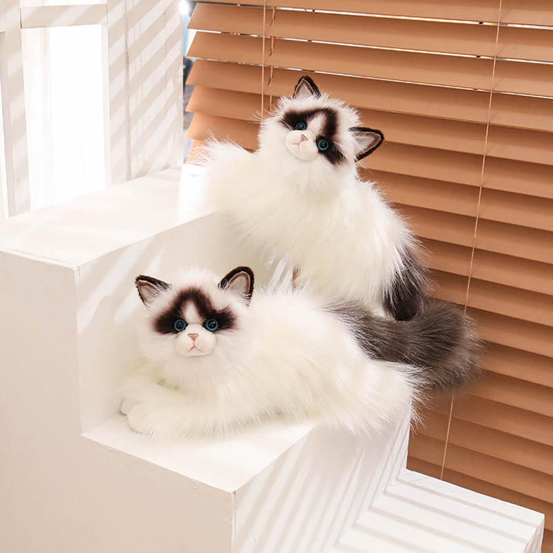 Realistic Ragdoll Cat Plush toy triver