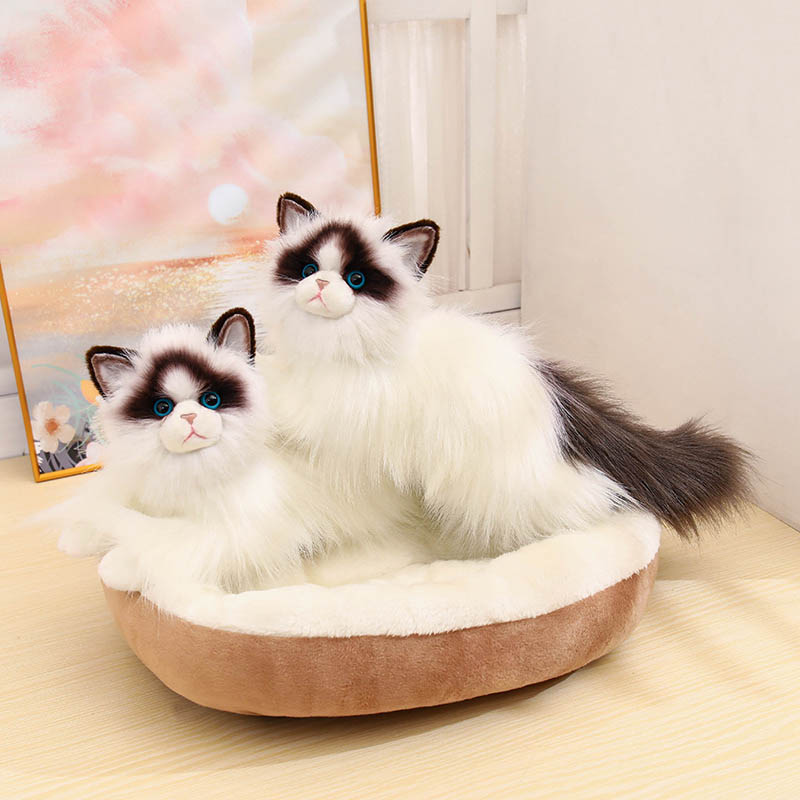 Realistic Ragdoll Cat Plush toy triver