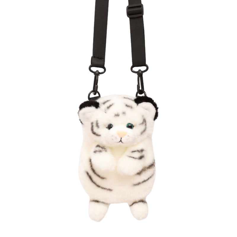 Realistic Tiger Crossbody Shoulder Plush Bag toy triver