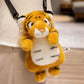 Realistic Tiger Crossbody Shoulder Plush Bag toy triver