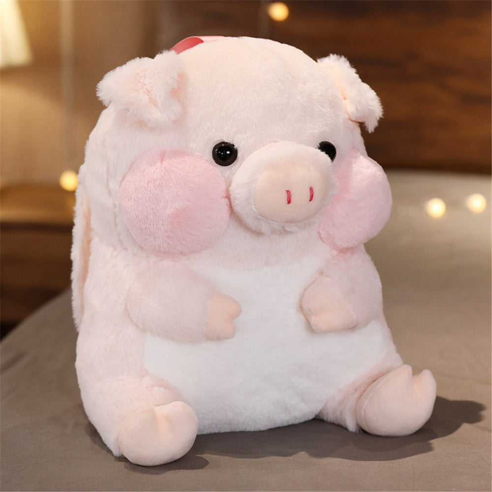 Kawaii Pink Pig Backpack Plush Bag toy triver