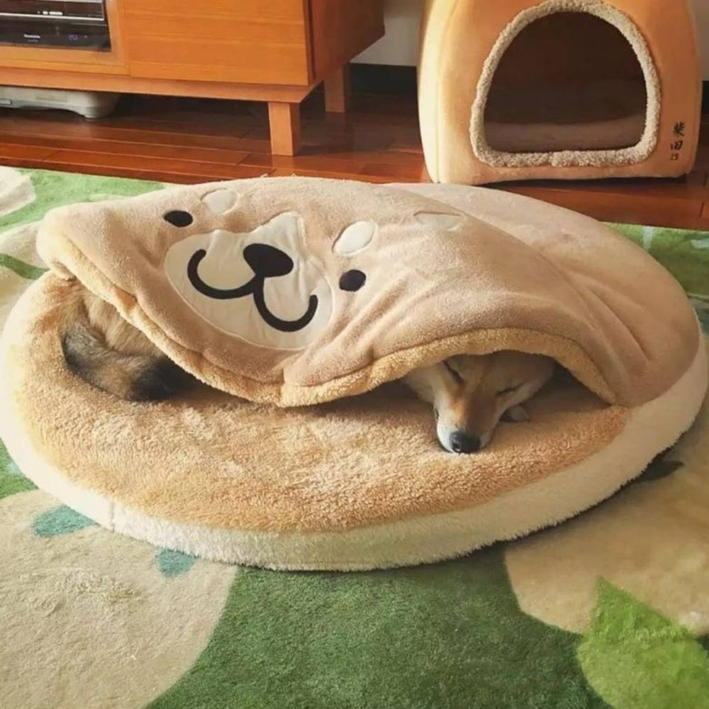 Shiba Inu Kennel Cat Dog Beds Pet Mats Nest Plush Blanket toy triver
