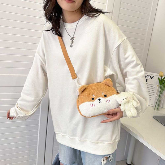 Mini Shiba Inu CrossBody Shoulder Bag toy triver