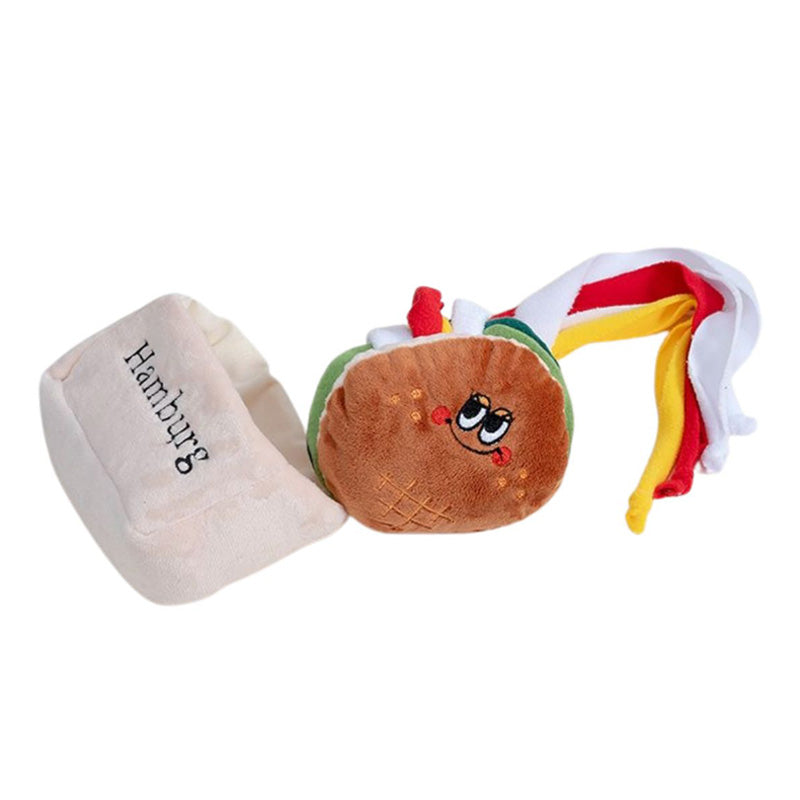 Squeaky Hamburger Sandwich Dog Toys toy triver